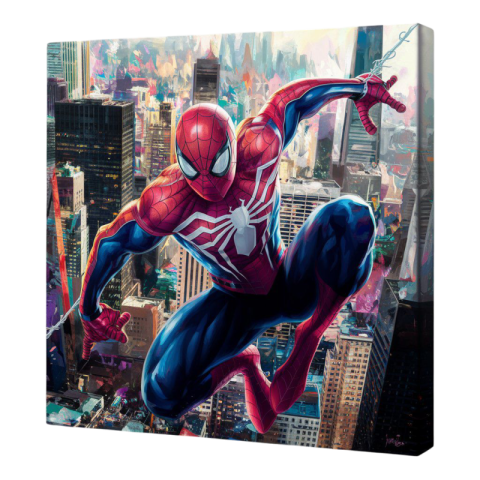 Spider-Man PNG: Urban Web-Swing Action