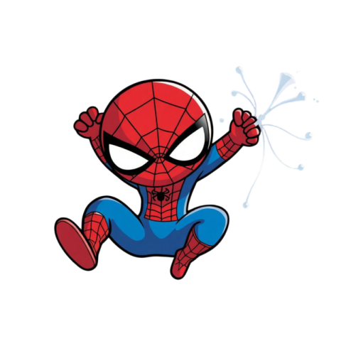 Chibi Spider Man in Action | Spider man png