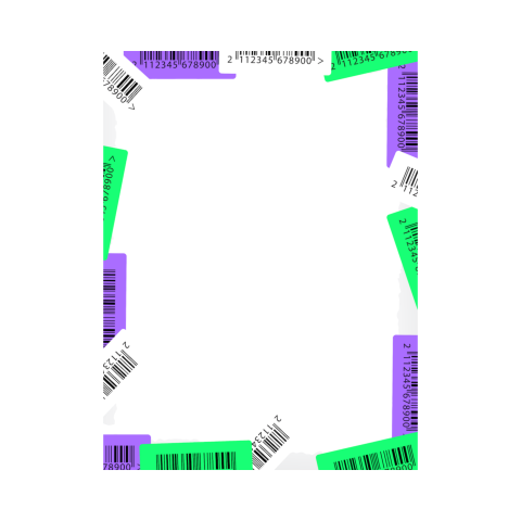 Barcode Torn Paper Frame free png