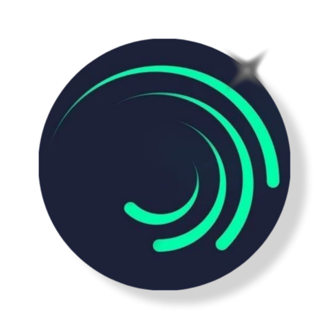 Alight Motion Logo, Round alight motion logo With Glow