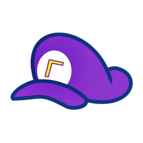 Waluigi Purple Hat PNG – Iconic Nintendo Character Cap